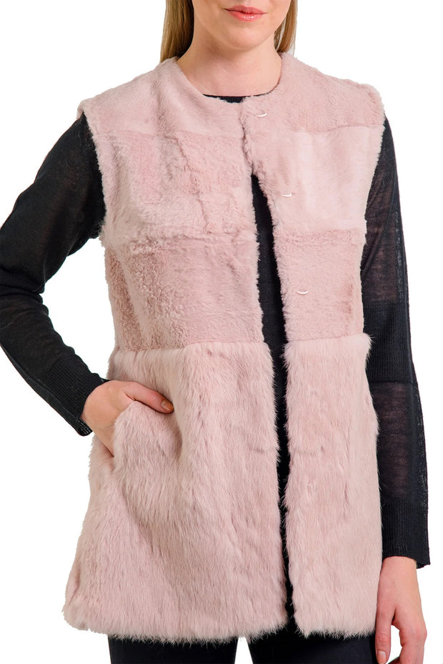 Love Token Stacy Genuine Real Rabbit Fur Vest - LT06-109
