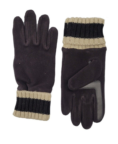 Isotoner SMARTDRI Stretch Fleece Glove W/ Rib Knit Cuff One Size - 30552
