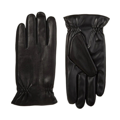 Isotoner Men's Insulated Faux Leather Touchscreen Glove w/ Gathered Wrist 70143