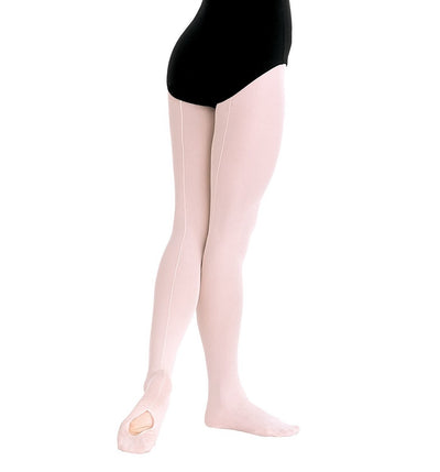 Body Wrappers TotalSTRETCH Girls' Mesh Backseam Convertible Tights - C45