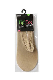 Tipi Toes Women's Foot Liners Beige Color One Size - PED29