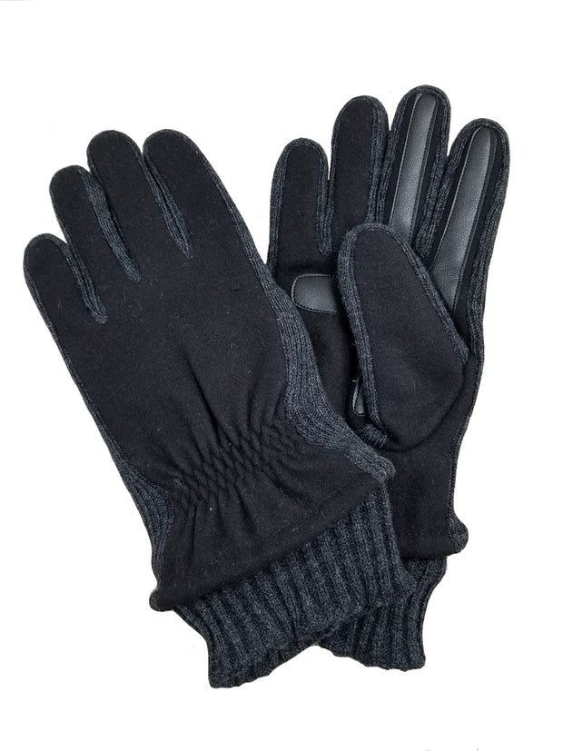 Isotoner Men's Smarttouch Wool Glove with Knit Cuff Thermaflex - A70060