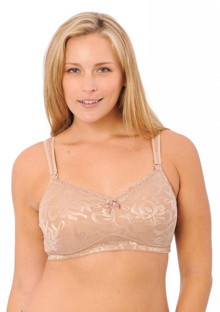 La Leche League/QT Intimates Fleece Lined Wireless Nursing Bra - 4314