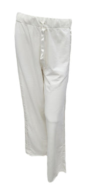 PJ Harlow Kimber Long French Terry Wide Leg Pant With Satin Stripes