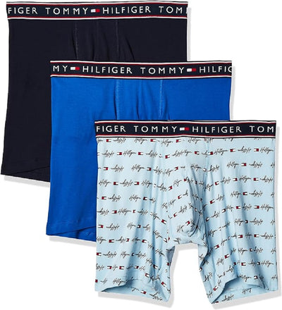 Tommy Hilfiger Men's Cotton Stretch 3 Pack Boxer Brief Underwear - 09T3355