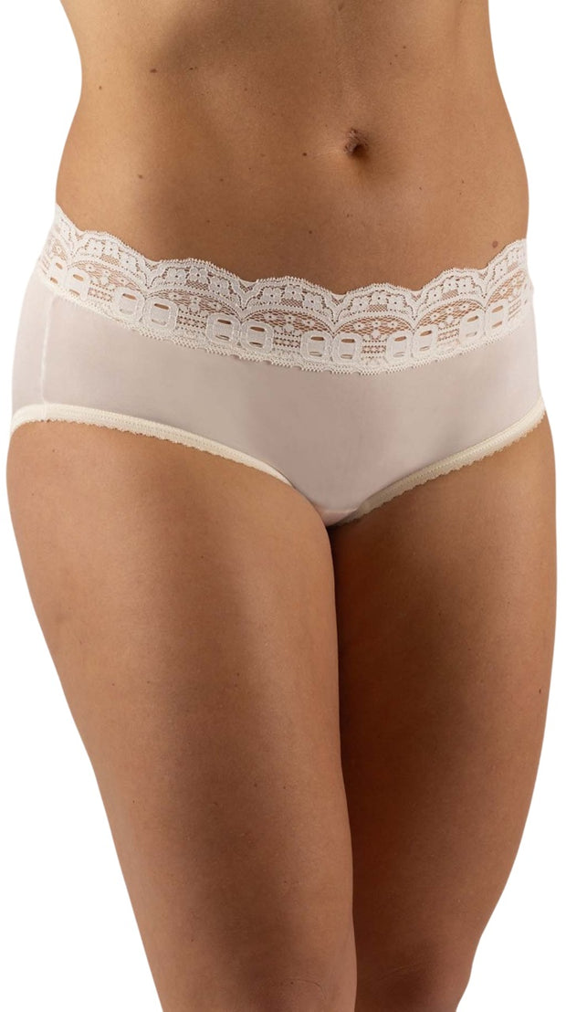 Shadowline Women's Lace Trimmed Hipster Panty 3 Pack - 11099