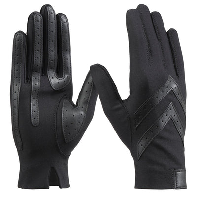 isotoner Women's Spandex Shortie Glove with Chevron Detail - A30101