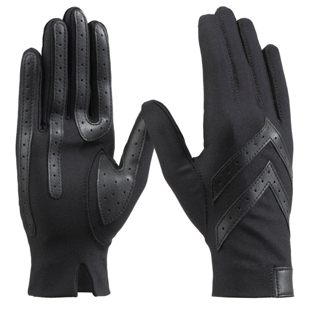 isotoner Women's Spandex Shortie Glove with Chevron Detail - A30101