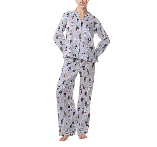 Polo Ralph Lauren Polo Bear Cotton Long-Sleeve Pajama Set - 4P8046