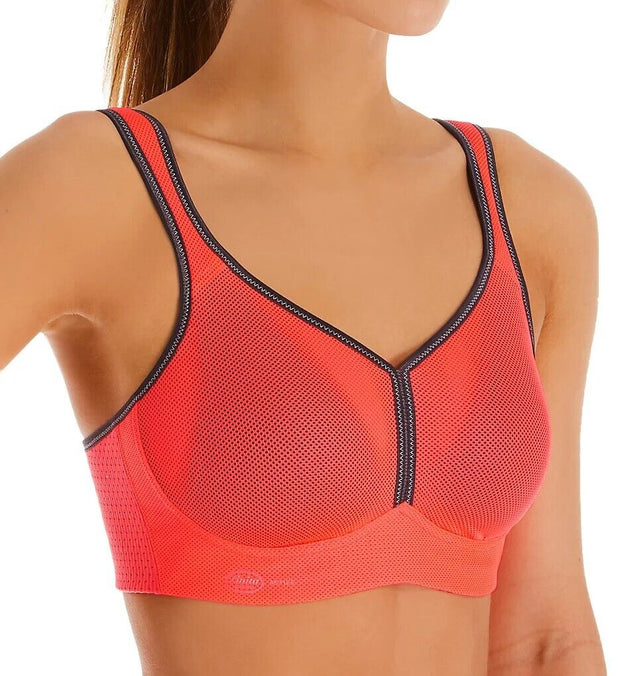 Anita 5544-595 Women's Active Coral Orange Support Sports Bra 36AA