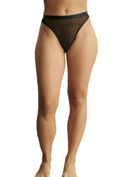 Blush Lingerie Haze Fishnet High Leg Bikini - 0241732 (Black, Large)