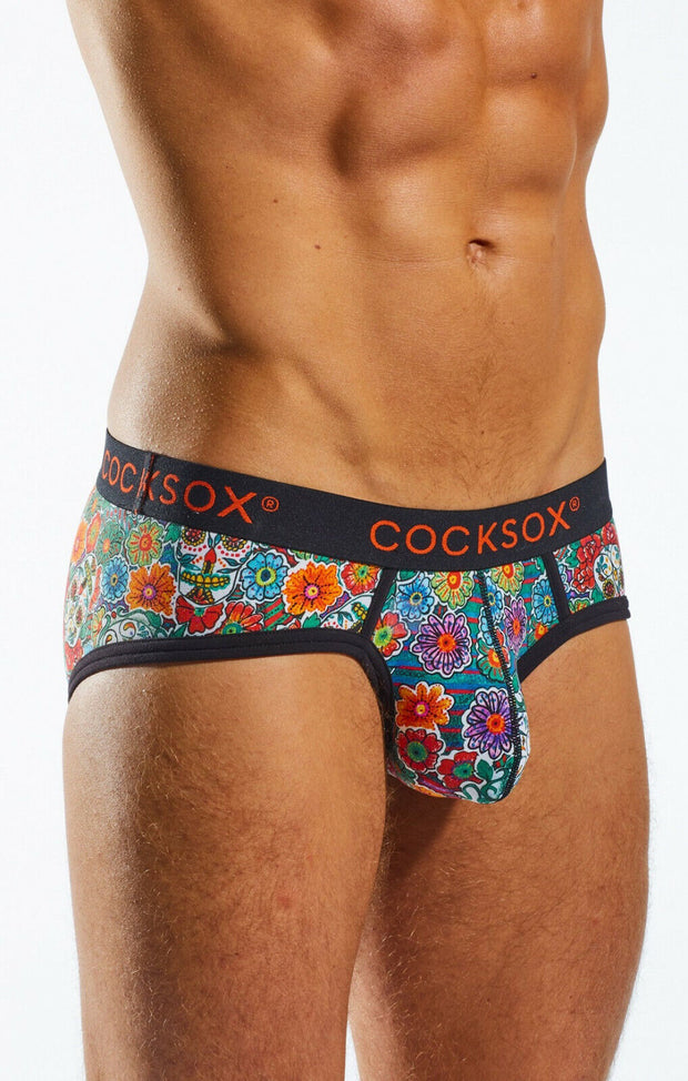 Cocksox Men's Contour Pouch Sports Brief CX76 (Small, Calavera)