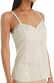 Shadowline Women's Lace Trim Camisole 4903 1X Beige