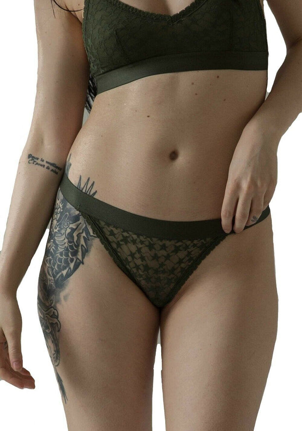 BlushLingerie Solstice Thong - 0235822 (Small, Hunter)