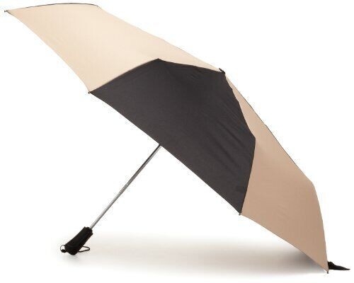 Totes Blue Line Golf Size Auto Open/Close Umbrella Black / British Tan - 7110