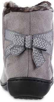 isotoner Women's Microsuede Mallory Bootie Slippers w/ Bow - 8184