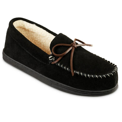 isotoner Men's Genuine Suede Moccasin Slippers - 92338