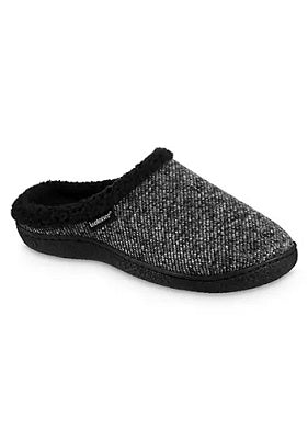 Isotoner Advanced Memory Foam Herringbone Harvey Clog ECO Comfort Slippers - 96079