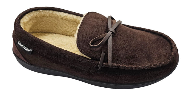 isotoner Men's Microsuede Nigel Moccasin Slippers - 9K386