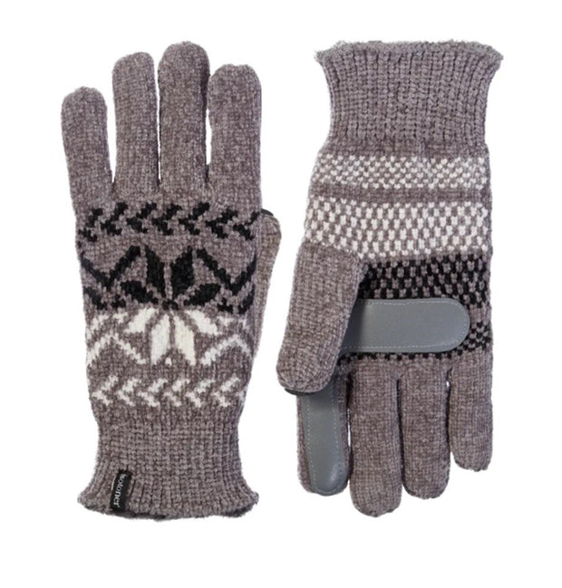 Isotoner Chenille Snowflakes Gloves - A30636