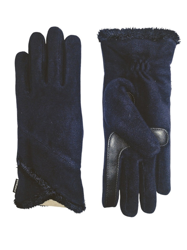 isotoner SmartDri Fleece Gloves W/ Overlap Wrist Microluxe - A30749 (O/S)