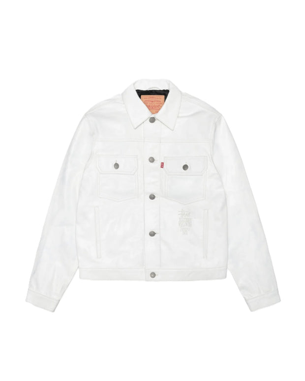 Stussy & Levi's Leather Trucker Jacket - A83240000