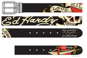 Ed Hardy Men's Skull and Sword Belt - BX90300EHQ