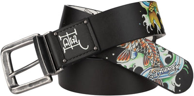 Ed Hardy 38mm Coi and Skull Reversible Belt - BX91623EHQA