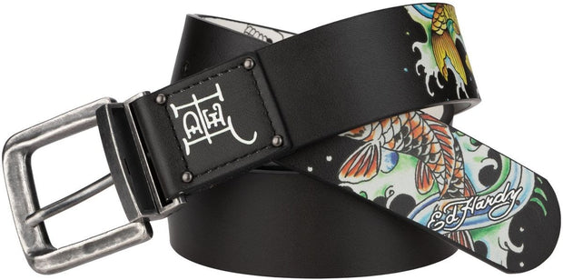 Ed Hardy 38mm Coi and Skull Reversible Belt - BX91623EHQA