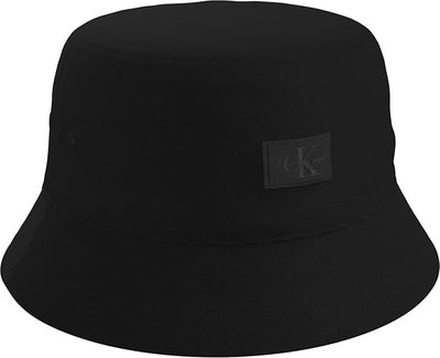 Calvin Klein Men's Black Monologo Patch Nylon Bucket Hat, O/S -4G5030G (001)