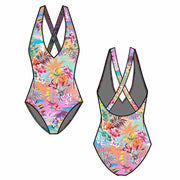 Johnny Was Zeru Cross Back One Piece Swimwear - CSW5725-A