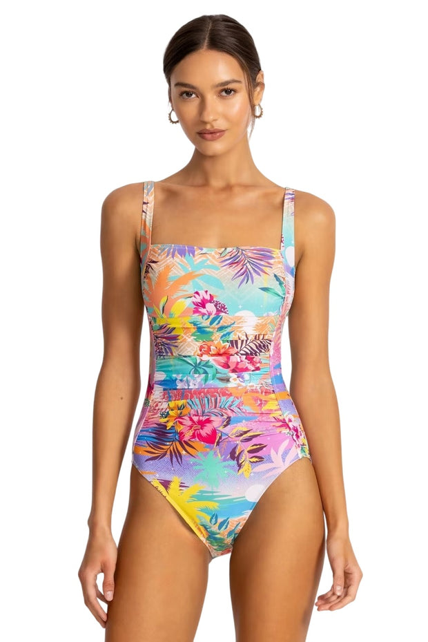 Johnny Was Marilyn Ruched One Piece - CSW5825-A