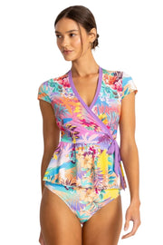 Johnny Was Zeru Wrap Tankini Top - CSW6025-A