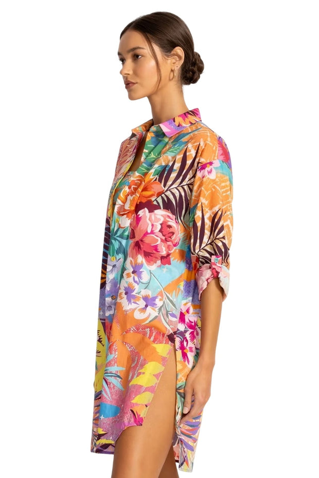 Johnny Was Zeru Button Down Shirt Dress - CSW6525-A