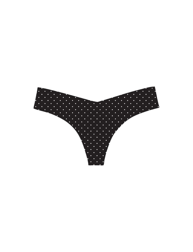 Commando Printed Low Rise Tagless Thong - CT02