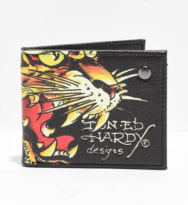 Ed Hardy Tiger Bifold Wallet - EH-WA16023AQ