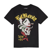 Ed Hardy Men's Cowboy Skull Throwback Rhinestone Tee - EHM1100-147RS