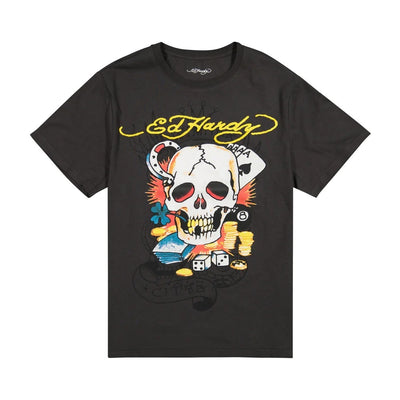 Ed Hardy Men's Ace Skull Throwback Graphic Tee - EHM1100-156