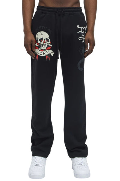 Ed Hardy Men's Death Or Glory Skull Fleece Sweatpants - EHM8003-11
