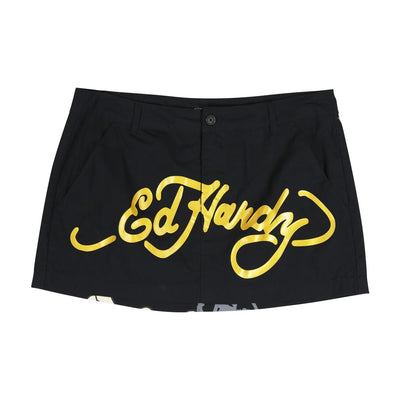 ED Hardy LSK Skull Poplin Mini Skirt - EHW6200-4