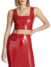 Commando Faux Patent Leather Crop Top - FLT110