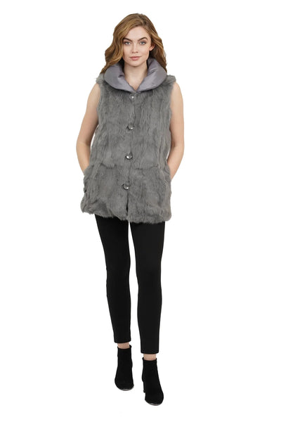 Love Token Nastia Reversible Genuine Real Rabbit Fur Vest - LT04-92