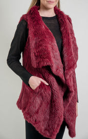 Love Token Chloe Genuine Rabbit Fur Vest - LT12-08