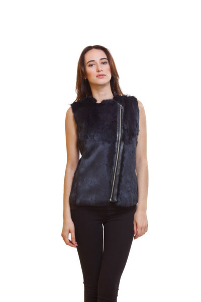 Love Token Fur Zip Up Vest - LT49-31