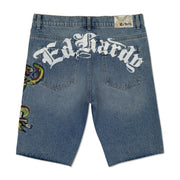 Ed Hardy Panther Snake Denim Skater Short - MEHD8003-2