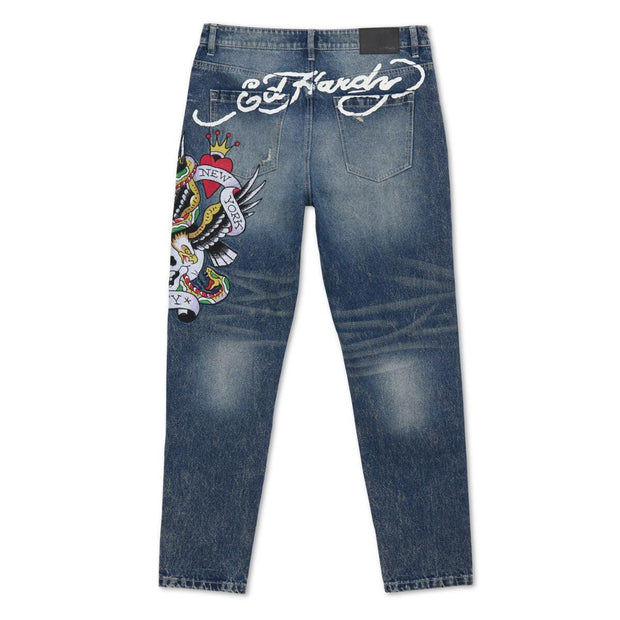 Ed Hardy NYC Eagle Skull Slim Taper Jean - MEHD8301-2