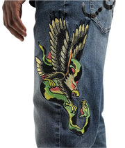 Ed Hardy Eagle Snake Slim Straight Denim Jeans - MEHD8301-8