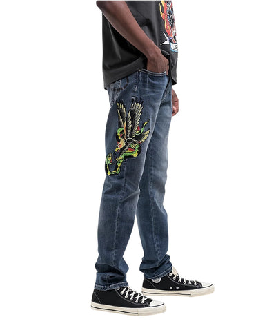 Ed Hardy Eagle Snake Slim Straight Denim Jeans - MEHD8301-8