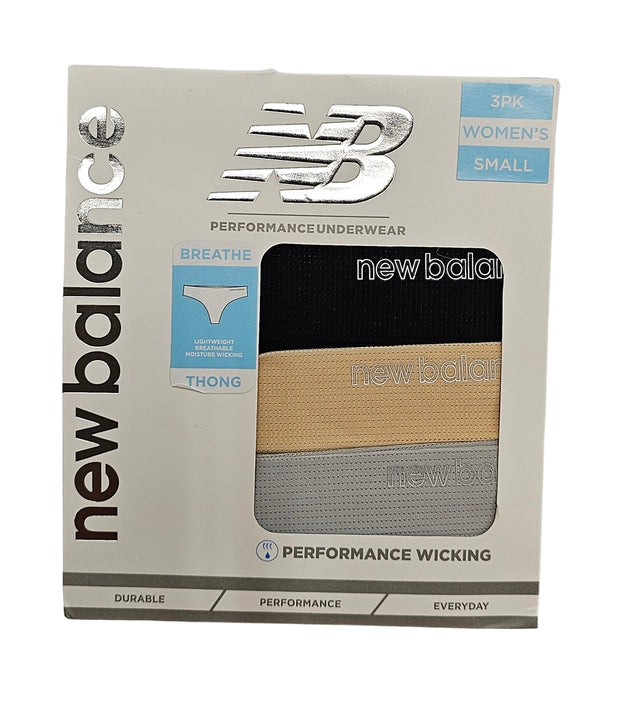 New Balance Women's Performance underwear Breathe Thong 3 Pack - NB1048-3