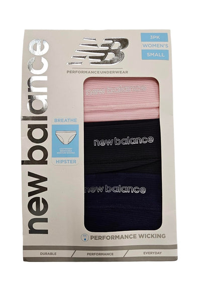 New Balance Women's Performance Underwear Breathable Hipster 3 Pack - NB1084-3